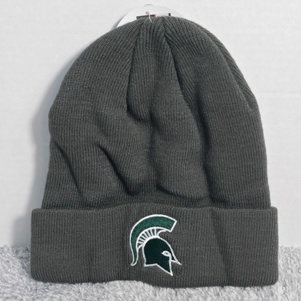 Top of the World Michigan State Spartans Beanie Knit Hat Cap Charcoal Heather